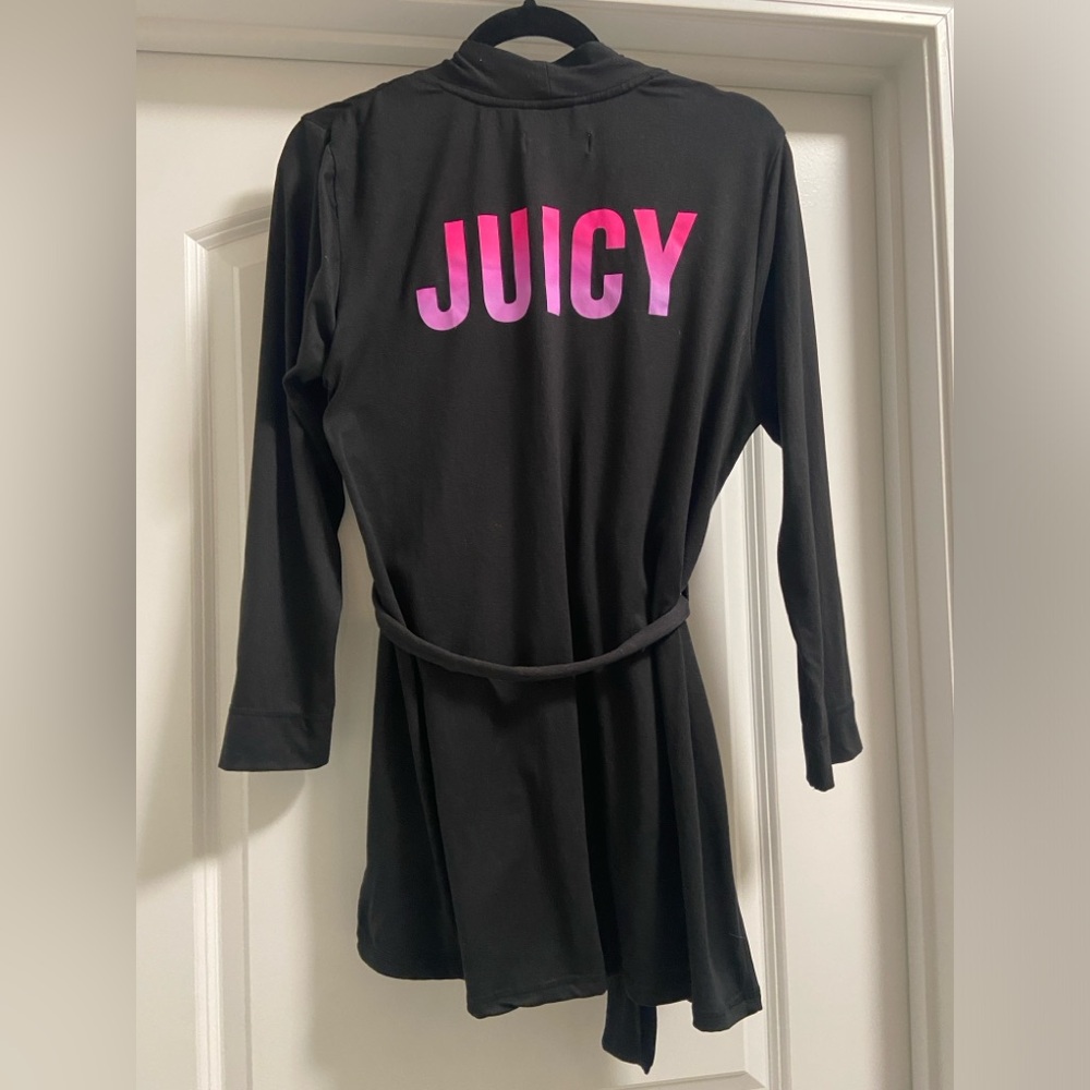 Juicy Couture Black Robe with Pink Accents